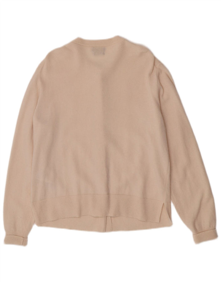 Massimo Dutti ženski kardigan pulover UK 14 Srednje bež vuna