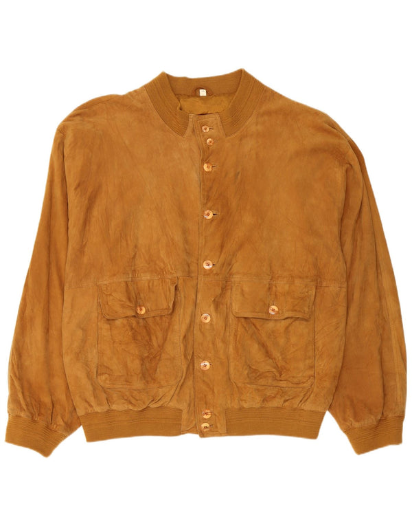 Vintage muška bomber jakna od brušene kože IT 58 4XL smeđa koža