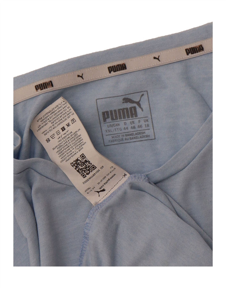 PUMA Womens Graphic T-Shirt Top UK 18 XL Blue Polyester Vintage Puma and Second-Hand Puma from Messina Hembry 