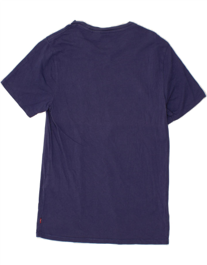 LEVI'S Mens Graphic T-Shirt Top Small Navy Blue Cotton Vintage Levi's and Second-Hand Levi's from Messina Hembry 