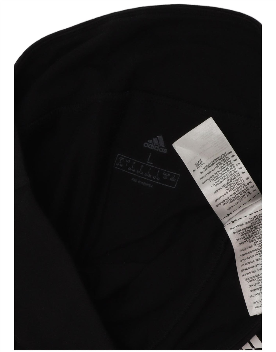 ADIDAS ženske grafičke tajice UK 16/18 velike crne pamučne