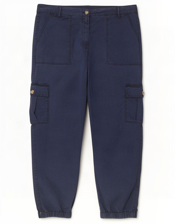 Marks & Spencer ženske kargo hlače visokog struka UK 16 Large W36 L28 Mornarsko plava B