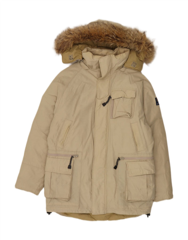 Woolrich muški podstavljeni kaput s kapuljačom UK 36 Small Beige