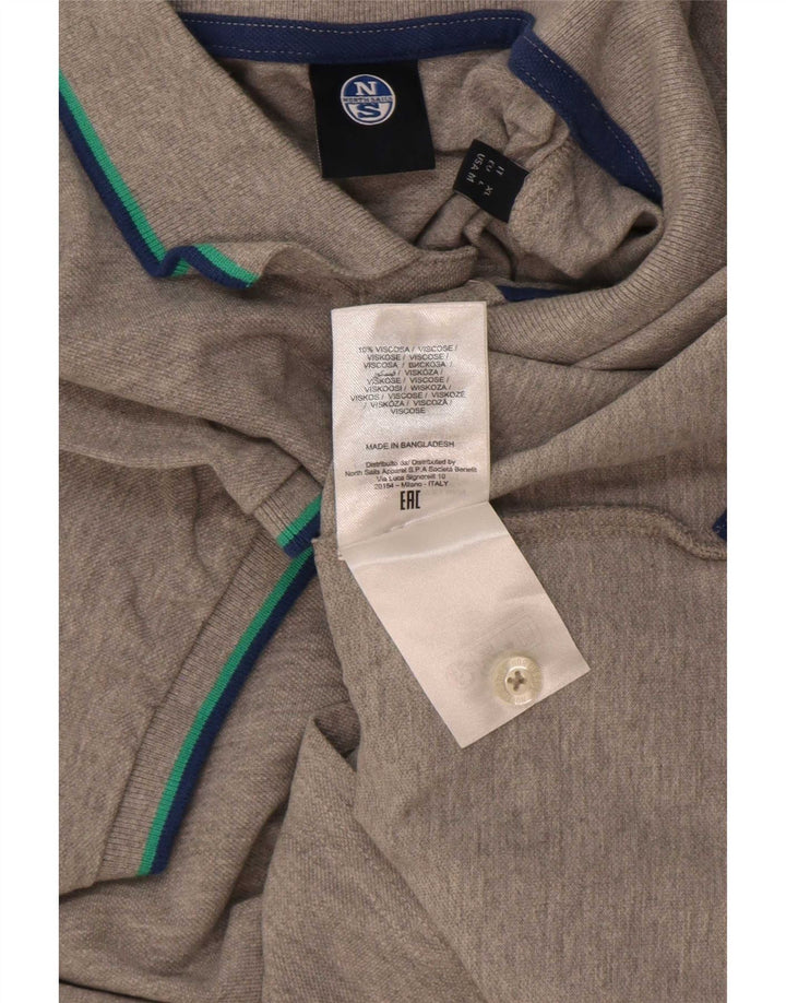 North Sails muška polo majica srednje sive pruge od viskoze