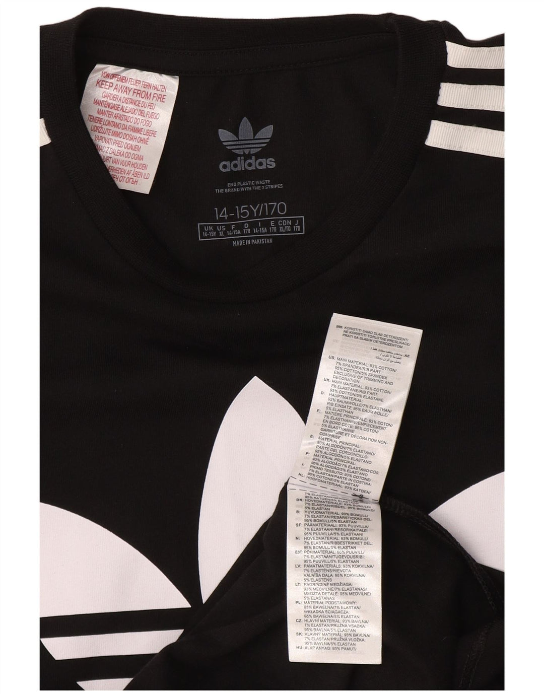 ADIDAS T-shirt haljina za djevojčice, 14-15 godina, crni pamuk