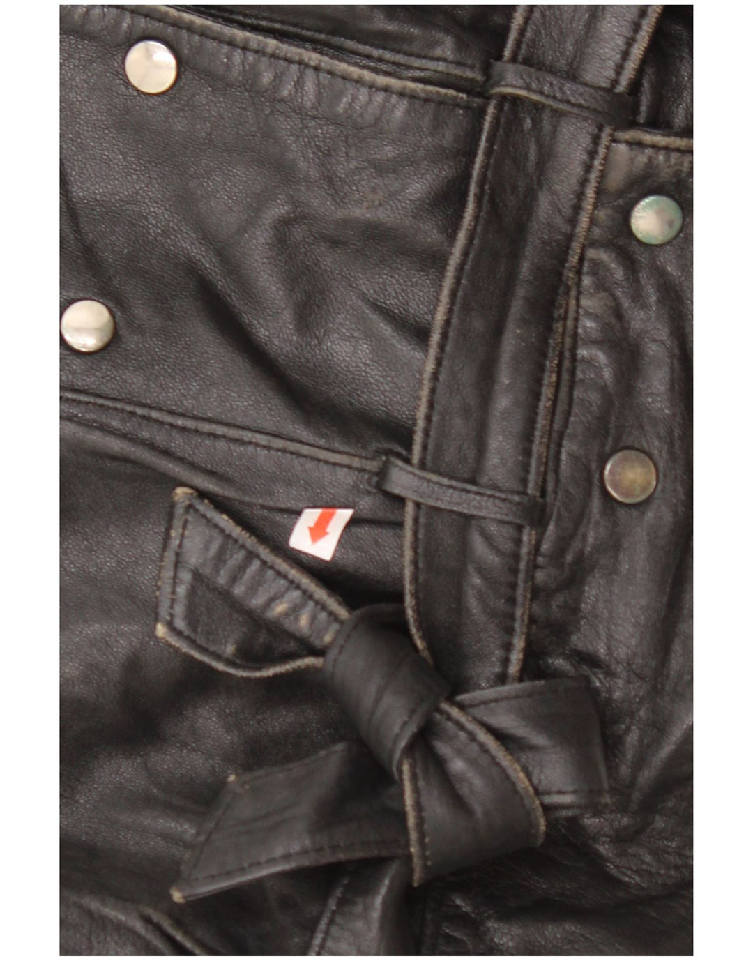 VINTAGE ženska velika kožna jakna EU 42 velika crna koža