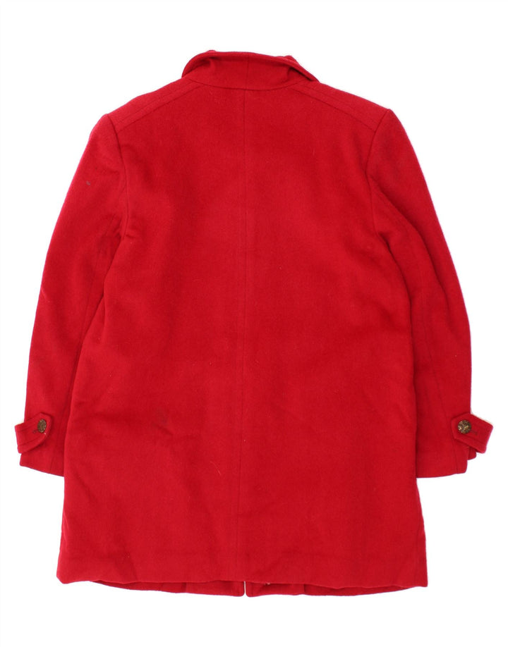 LONDON FOG Womens Overcoat UK 14 Medium Red Wool Vintage London Fog and Second-Hand London Fog from Messina Hembry 