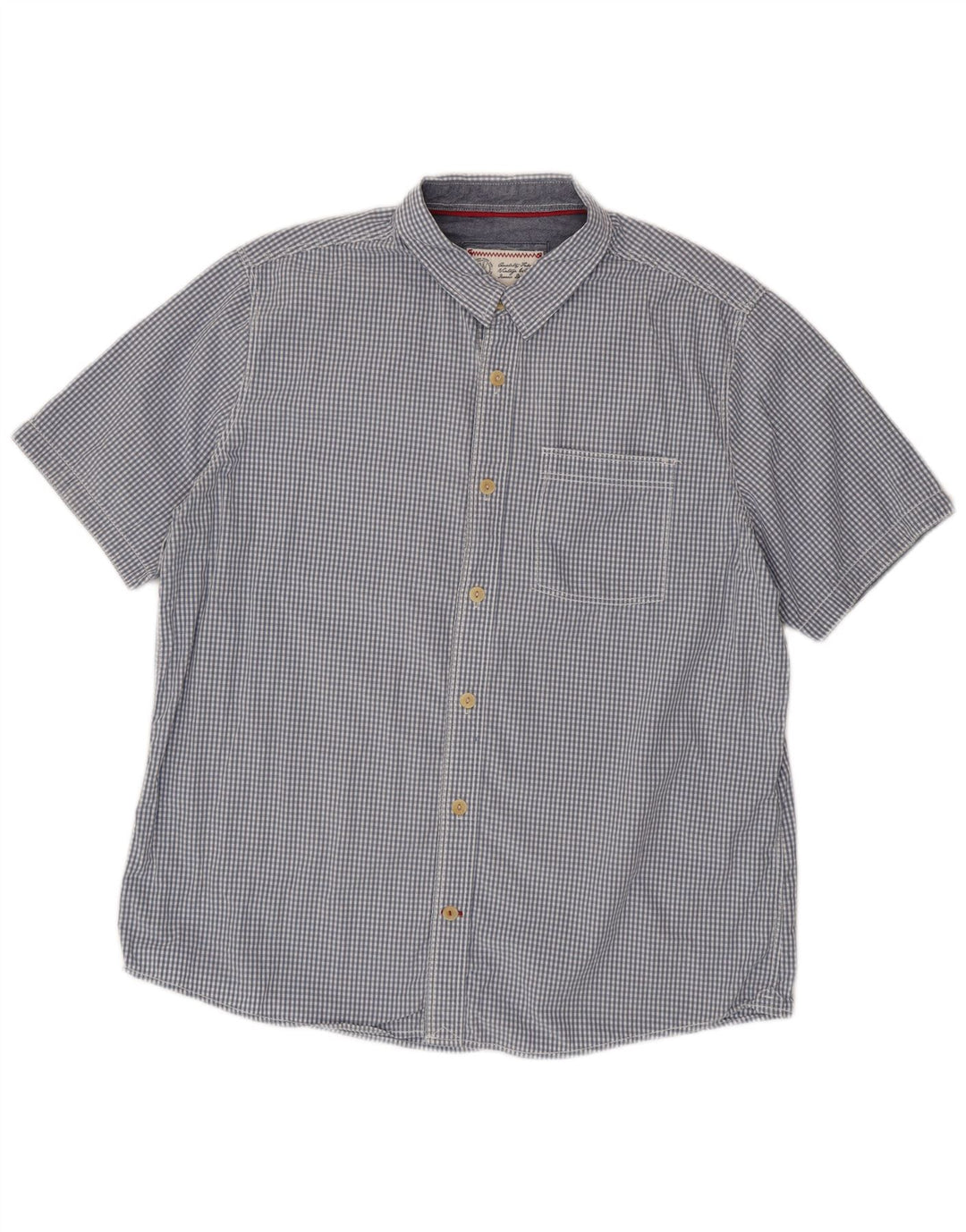 Fat Face muška majica kratkih rukava XL plavi pamuk od ginghama