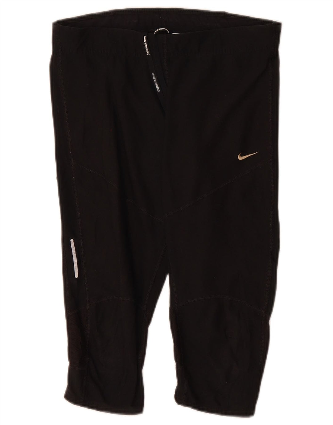 NIKE Ženske Dri Fit Capri Trenirke Hlače UK 12 Srednji crni poliester