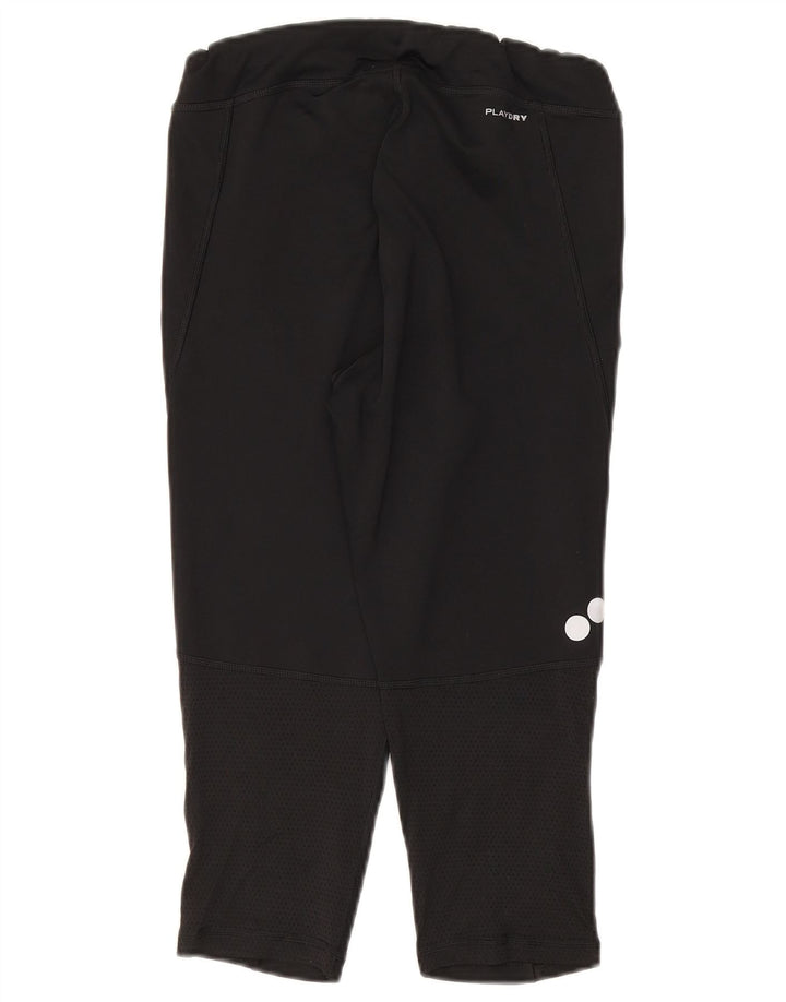 Reebok ženske kapri tajice UK 8/10 male crne poliesterske