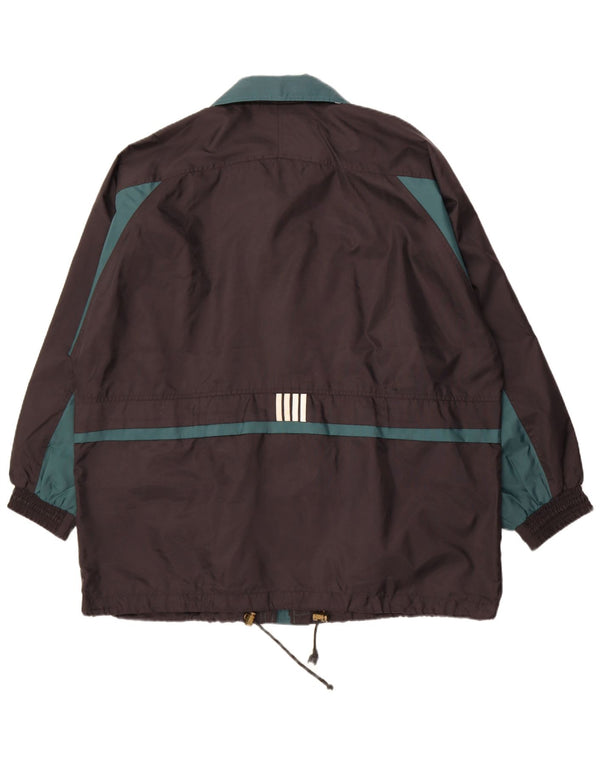 Vintage muška jakna vjetrovka UK 44 2XL crni najlon u boji