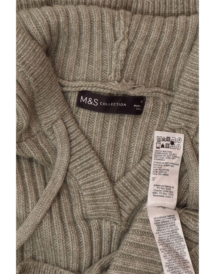 Marks & Spencer ženski džemper s kapuljačom UK 14 Srednje zeleni poliester