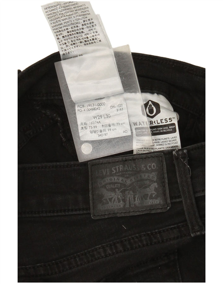 Levi's ženske ravne traperice 314 za oblikovanje W29 L30 crni pamuk
