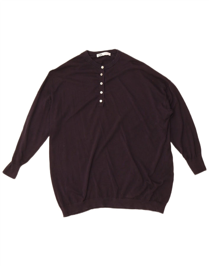 Zara ženski džemper s okruglim izrezom UK 6 XS tamnoplavi