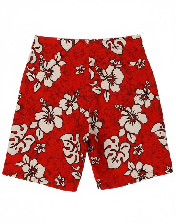 Sapore Di Mare Mens Swimming Shorts Medium Red Floral Polyester Hawaiian