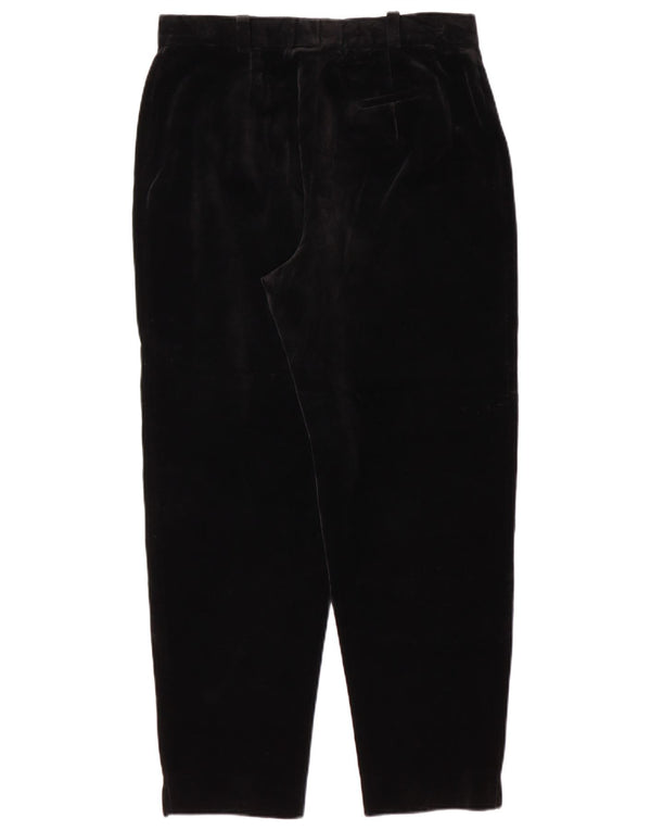 BASLER Ženske baršunaste sužene ležerne hlače UK 12 srednje W30 L28 crne