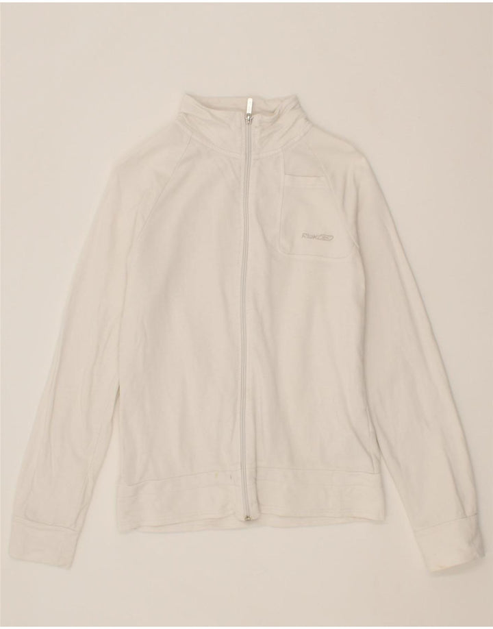 REEBOK Womens Tracksuit Top Jacket UK 12 Medium  White Cotton Vintage Reebok and Second-Hand Reebok from Messina Hembry 