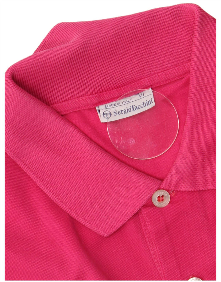 Sergio Tacchini Mens Polo Shirt EU 52 Large Pink