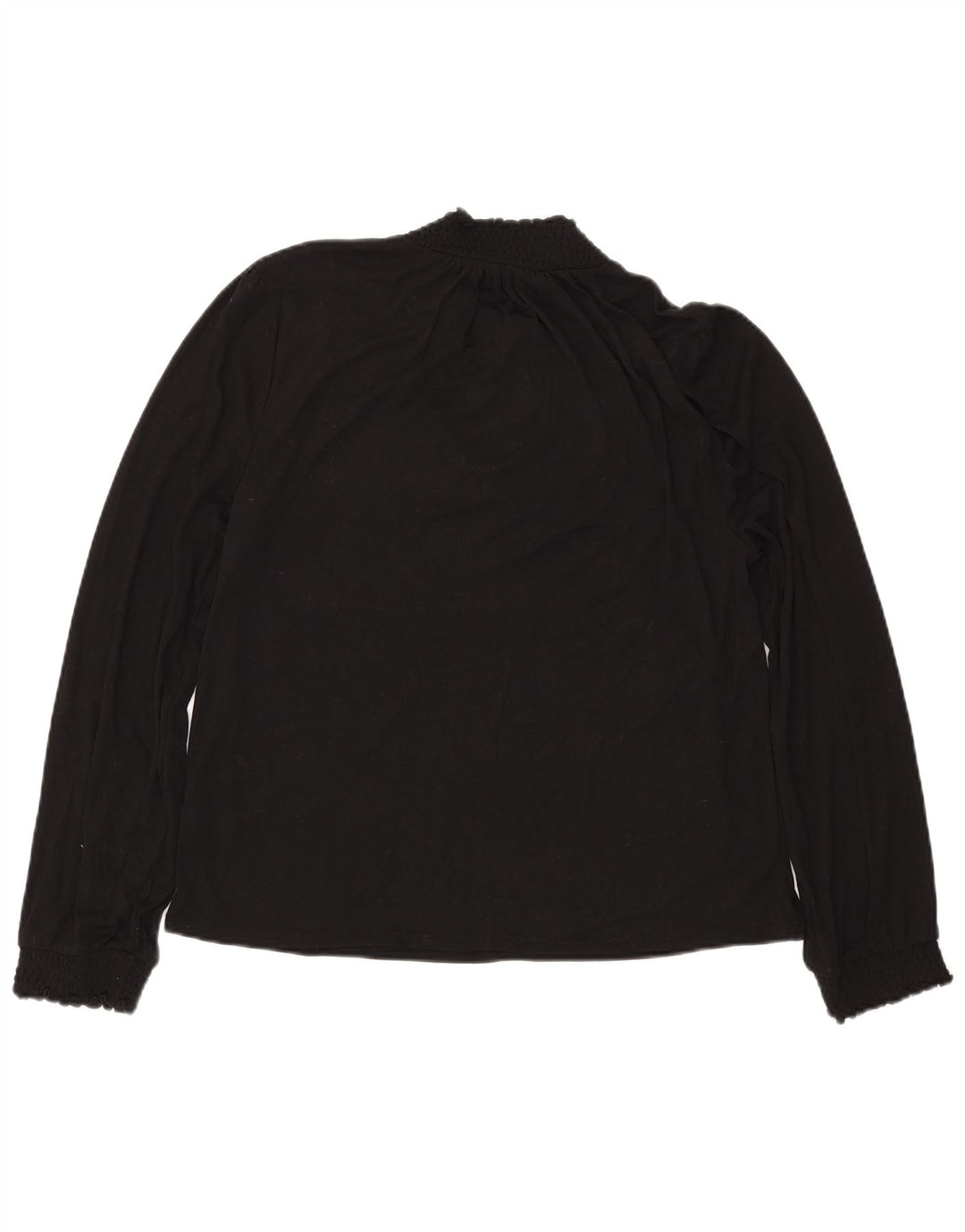 J. CREW Ženski gornji dio bluze dugih rukava UK 16 Veliki crni poliester