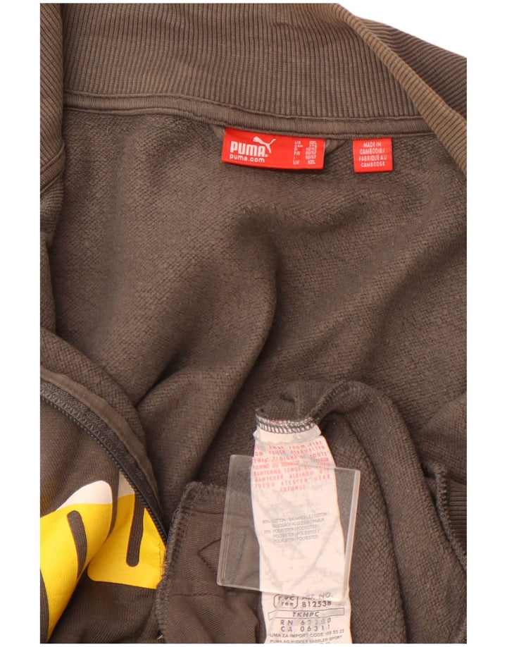 PUMA muška trenirka s grafičkim motivima, gornja jakna 2XL, sivi pamuk