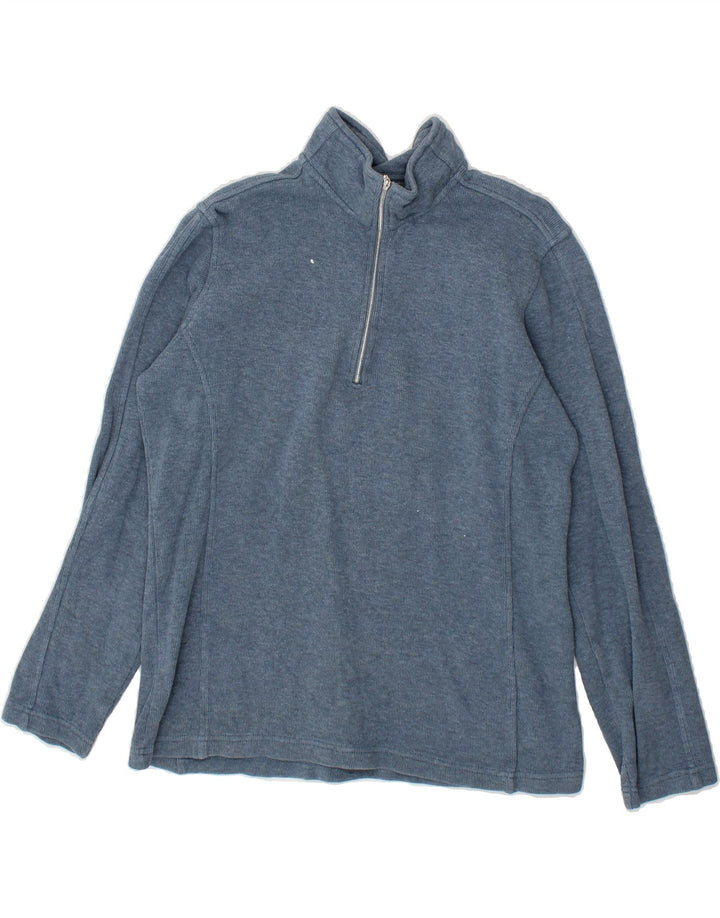 ORVIS Mens Zip Neck Sweatshirt Jumper Small Blue Cotton Vintage Orvis and Second-Hand Orvis from Messina Hembry 