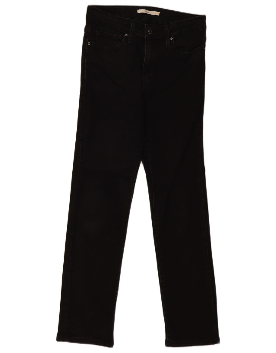 Levi's ženske 712 uske traperice W27 L28 crni pamuk