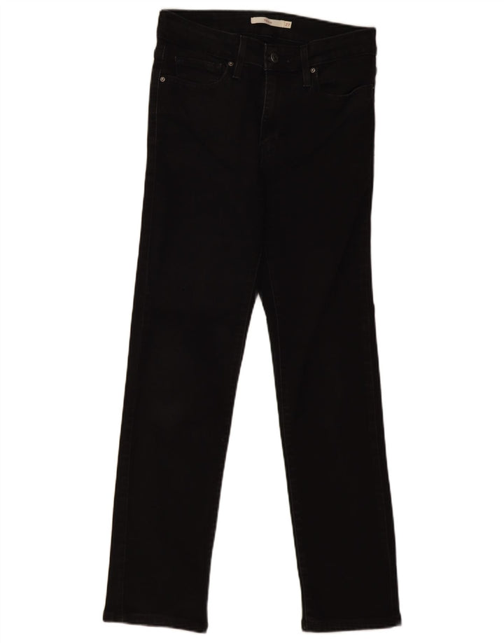 Levi's ženske 712 uske traperice W27 L28 crni pamuk