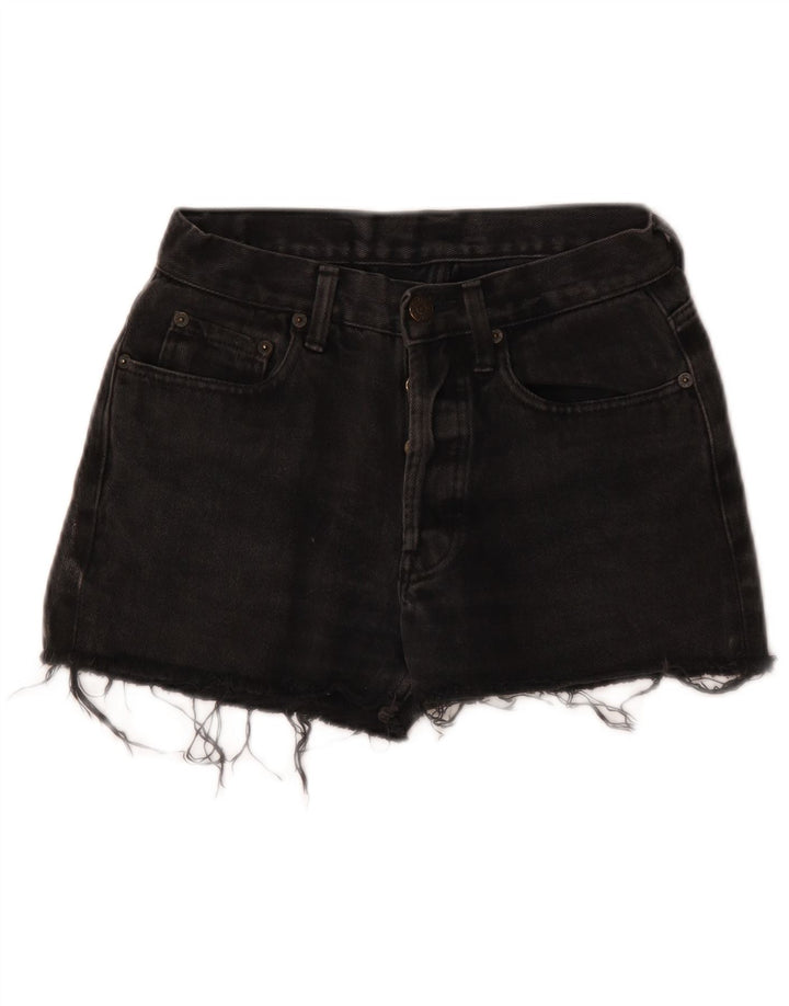 Levi's ženske 501 traper vruće hlačice W29 srednje crne pamučne boje