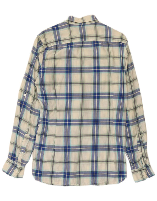 Muška flanelska košulja Ted Baker, veličina 2, mali plavi karirani pamuk