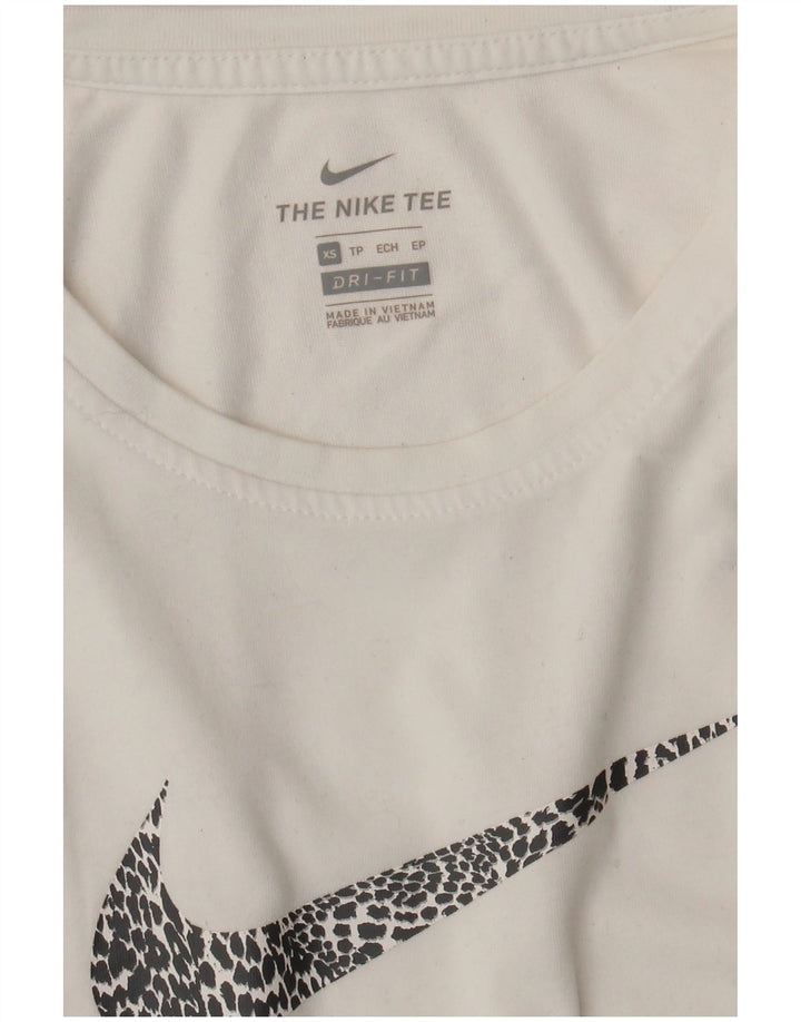 NIKE Ženska Dri Fit Graphic Vest Top UK 6 XS Bijela