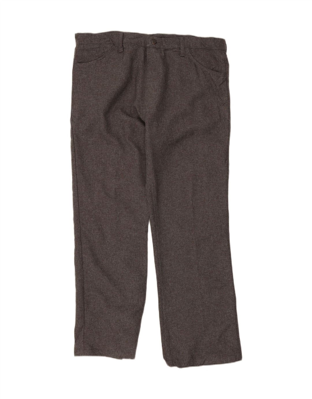 WRANGLER Mens Straight Casual Trousers W40 L30 Grey Polyester Vintage Wrangler and Second-Hand Wrangler from Messina Hembry 
