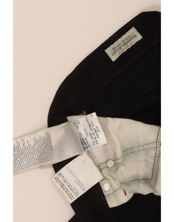 LEVI'S muške 512 uske sužene traperice W34 L34 crni pamuk