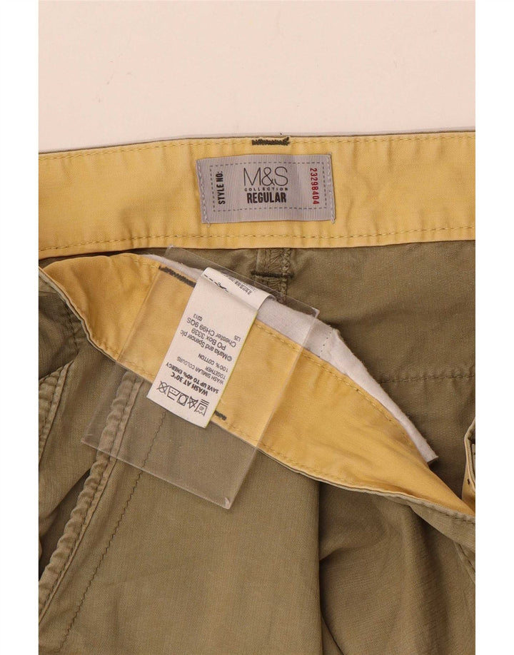 Marks & Spencer muške kargo kratke hlače standardnog kroja W36 veliki kaki pamuk