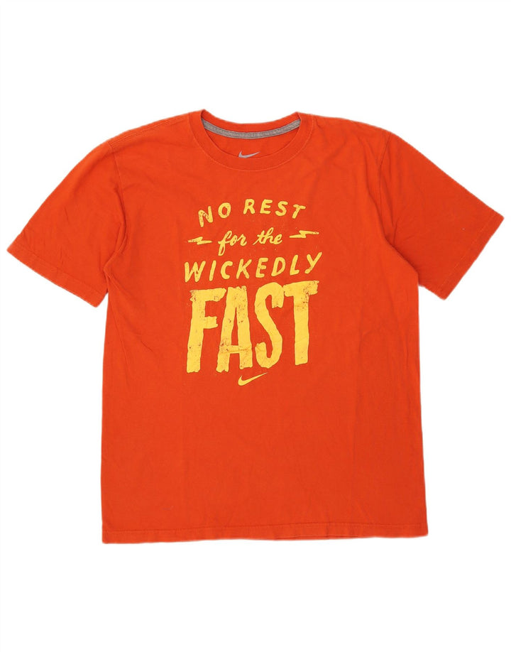 Nike Muška majica kratkih rukava Regular Fit Graphic T-Shirt srednje narančasta pamučna