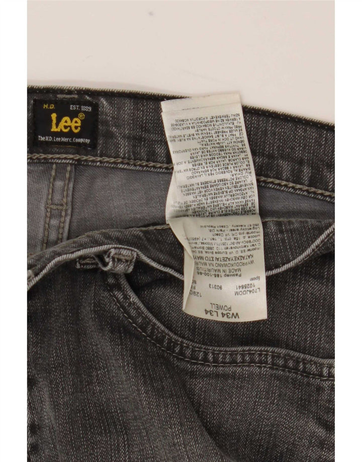 Lee Mens Powell Straight Jeans W34 L30 Sivi pamuk