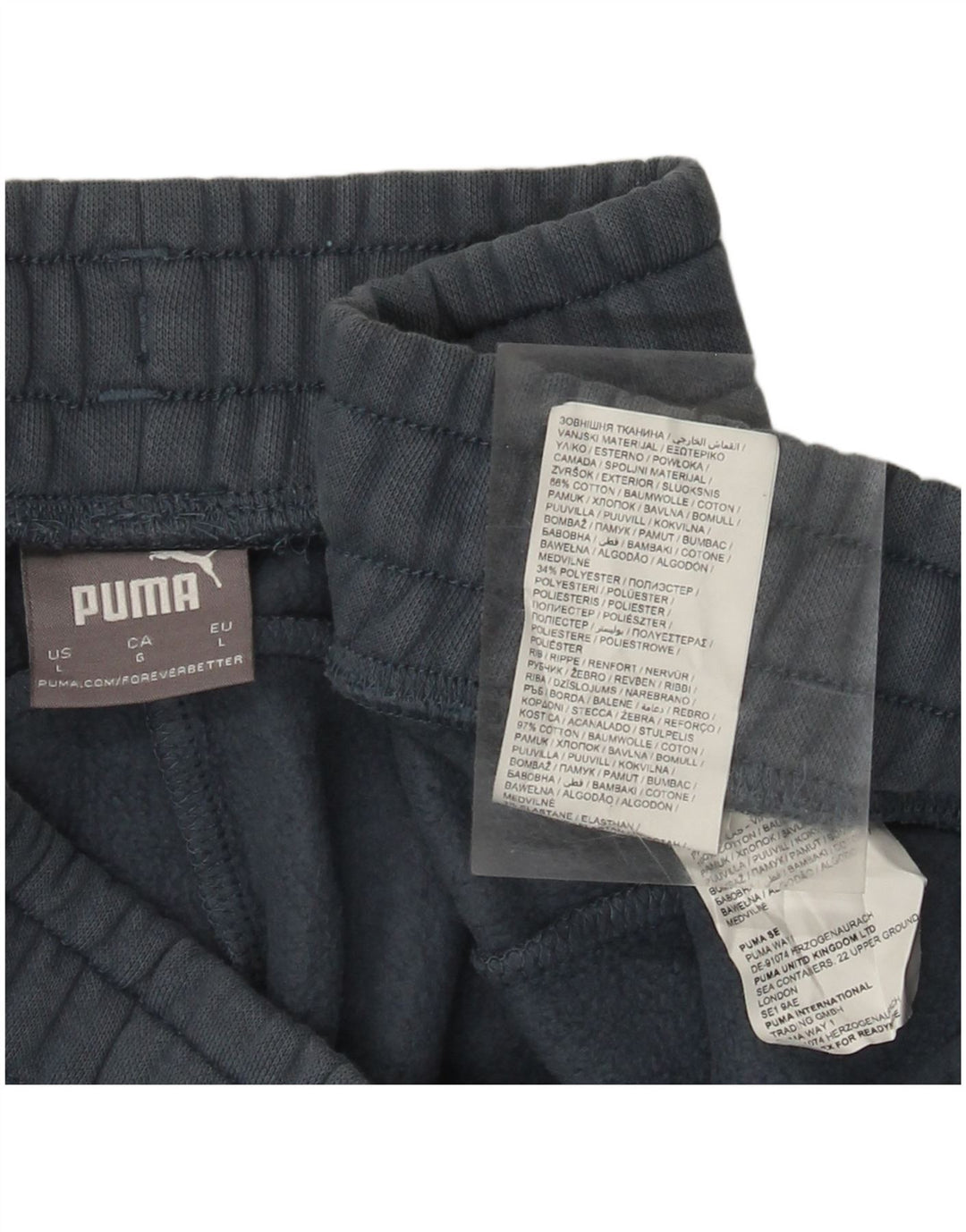 Puma muške trenirke Hlače Joggers Large Navy Blue Pamuk