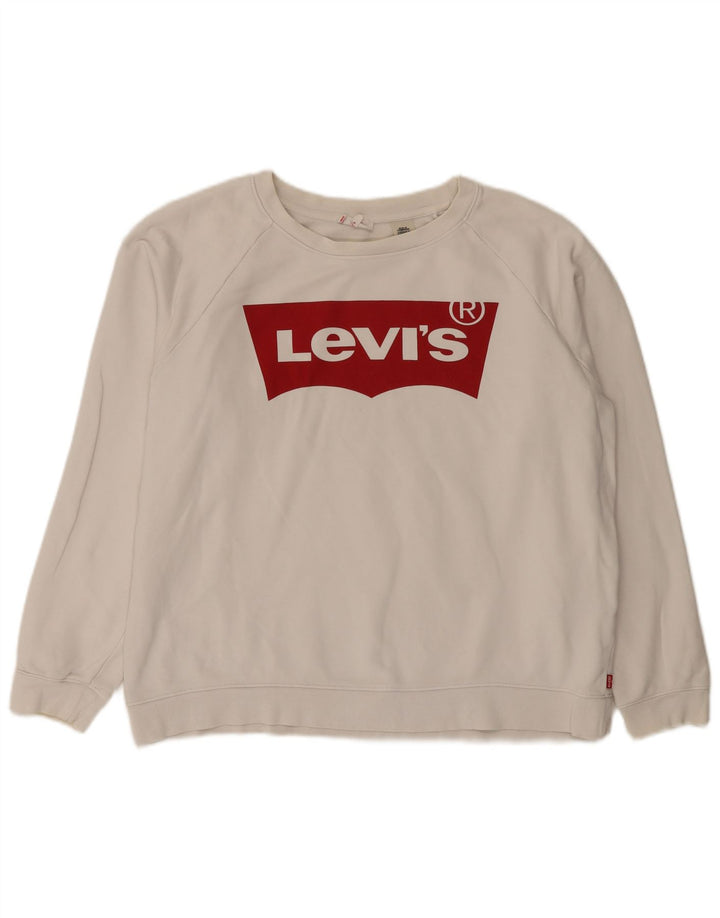 Levi's Ženska majica s motivom prekomjerne majice UK 16 Veliki bijeli pamuk