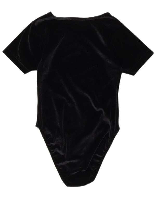 MICHELLE Ženski baršunasti bodi UK 14 Srednji crni paisley poliester