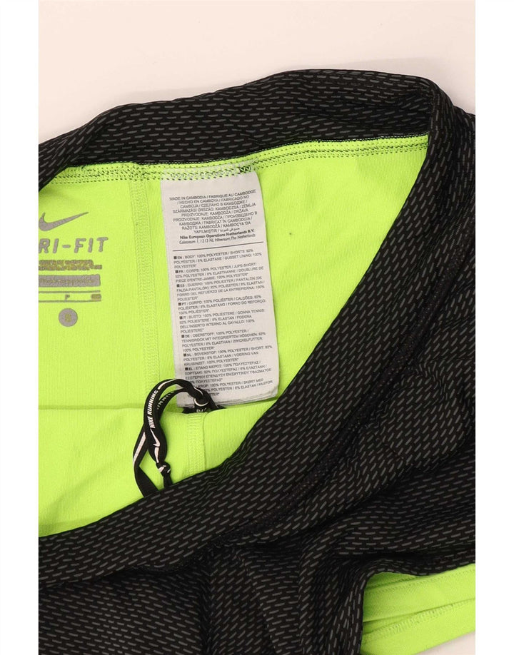 Nike Ženske Dri Fit Sportske Kratke Hlače UK 8 Mali crni poliester