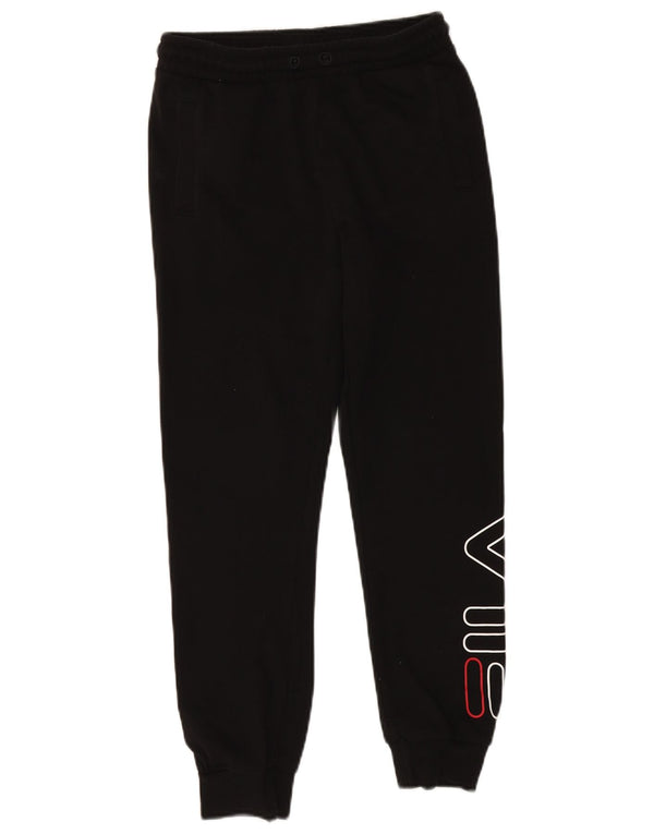 FILA Boys Graphic Trenirka Hlače Joggers 11-12 Years Black