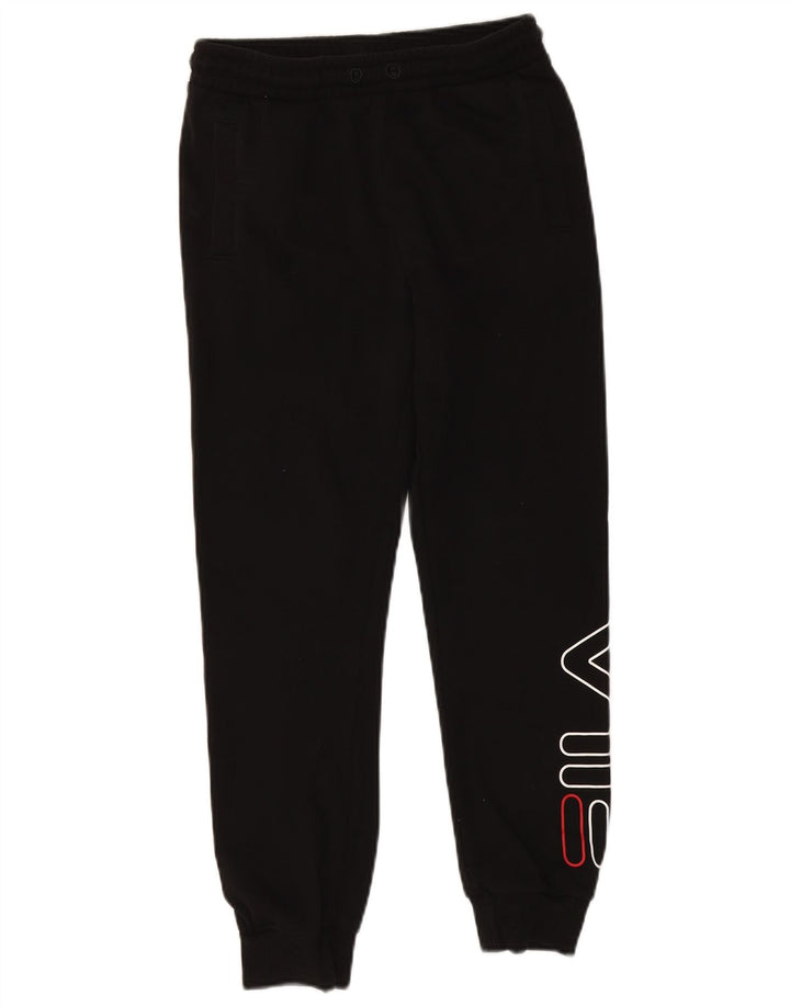 FILA Boys Graphic Trenirka Hlače Joggers 11-12 Years Black