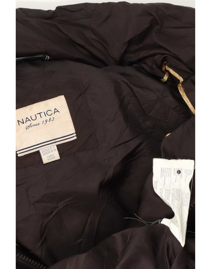 Nautica ženska podstavljena jakna s kapuljačom UK 20 2XL smeđi poliester