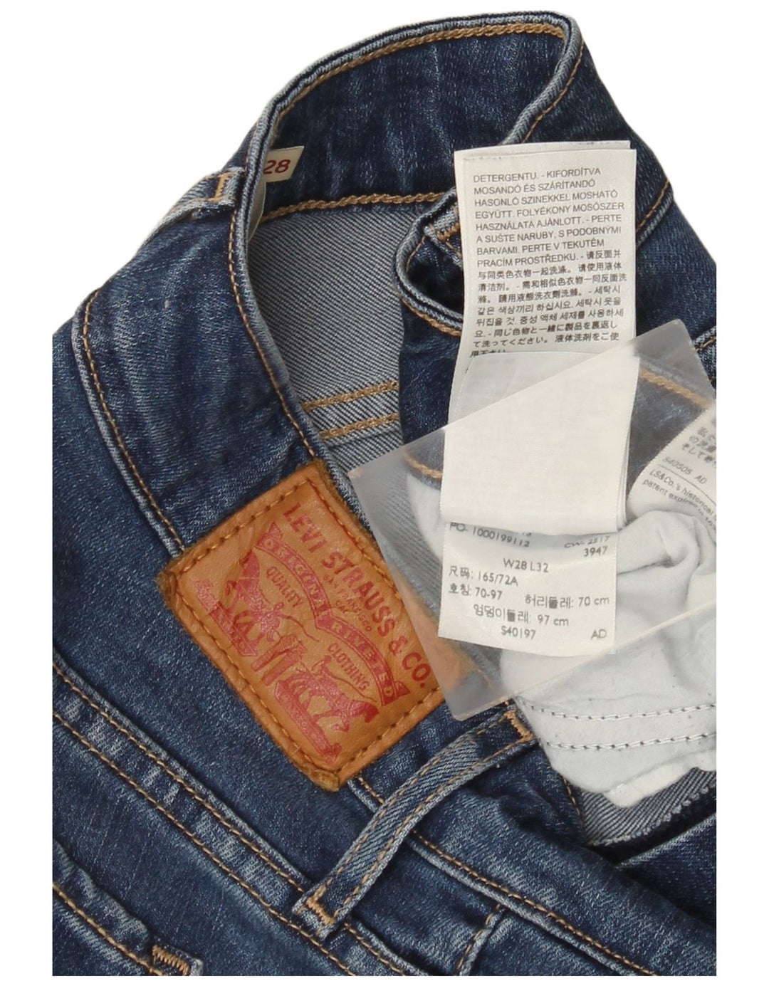 Levi's ženske uske traperice W28 L28 plavi liocel