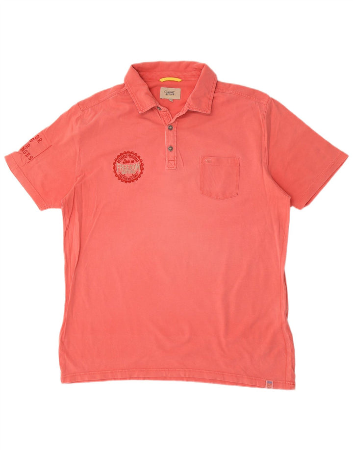 Camel Active muška polo majica s grafičkim motivima 2XL ružičasta