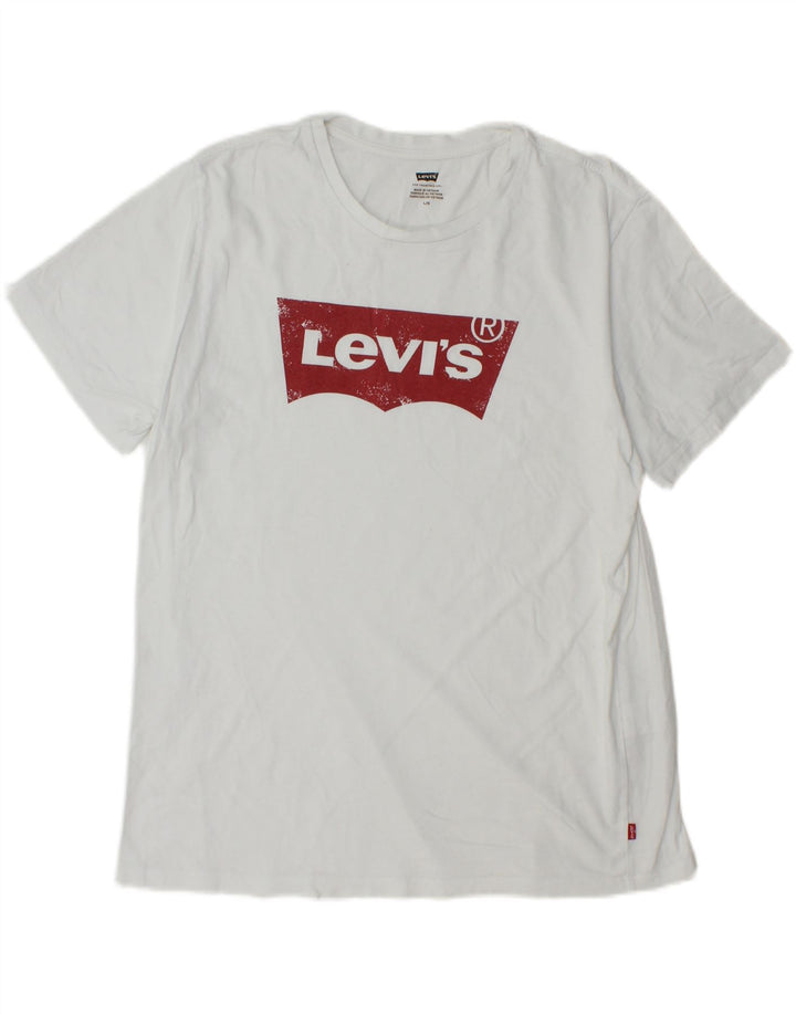 Levi's muška majica s grafičkim motivima, veliki bijeli pamuk