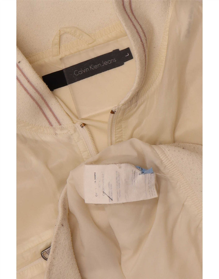 Ženska bomber jakna Calvin Klein Jeans UK 16 Large Off White Polyamide