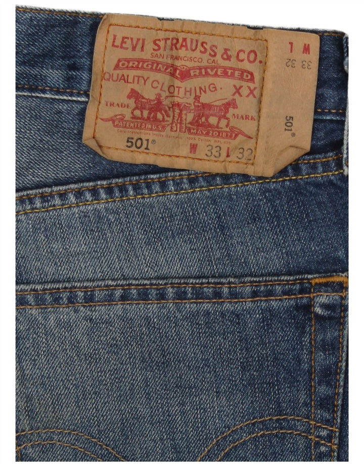 Levi's muške 501 ravne traperice W33 L32 plave