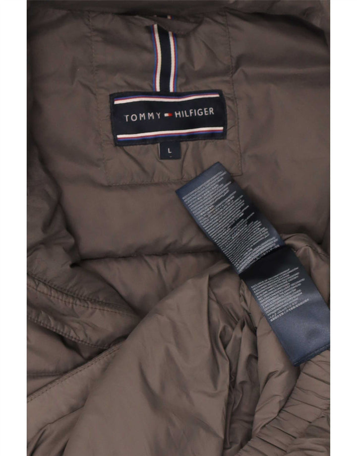 Tommy Hilfiger muška podstavljena jakna UK 40 veliki sivi najlon