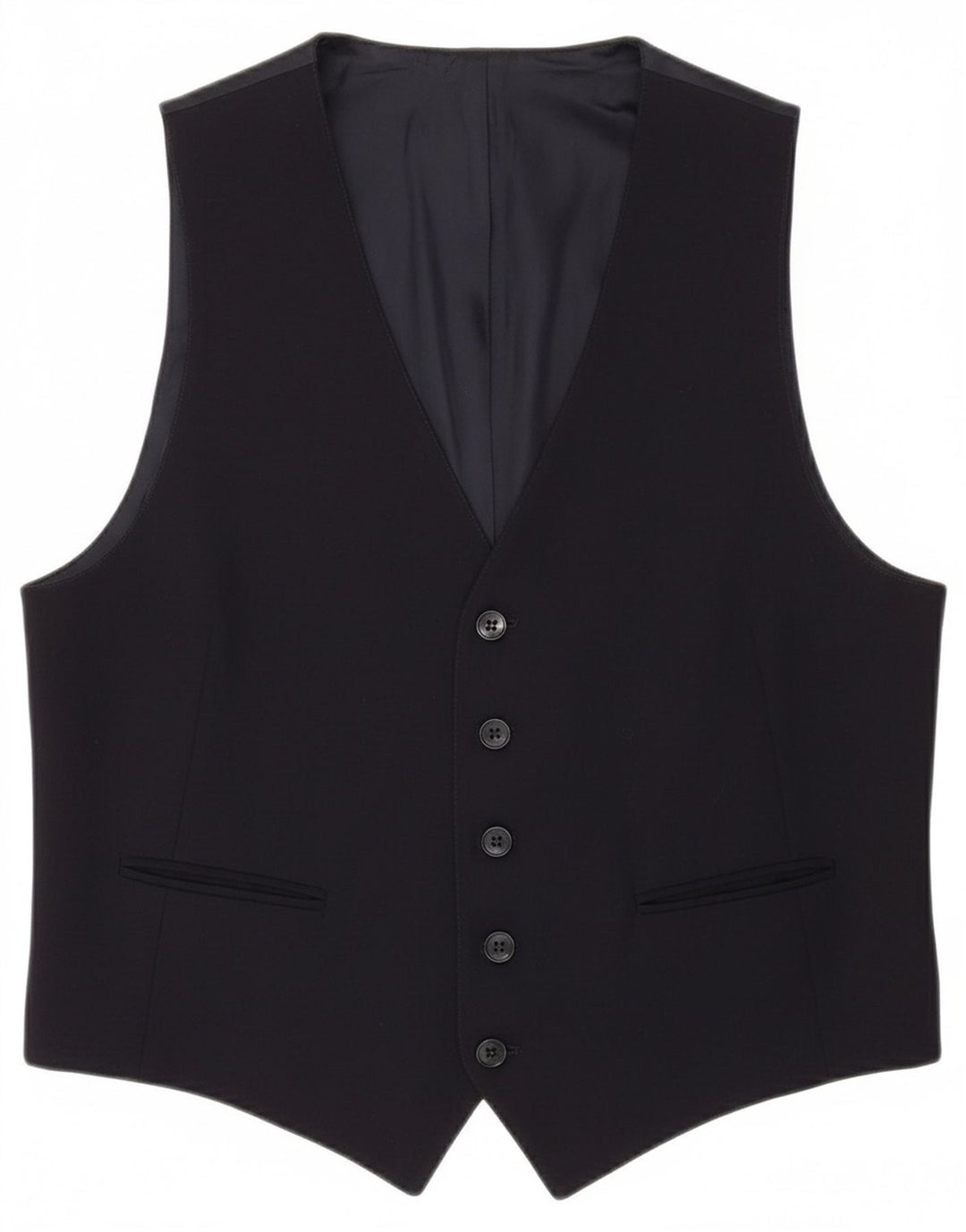 VINTAGE Mens Waistcoat Small Navy Blue