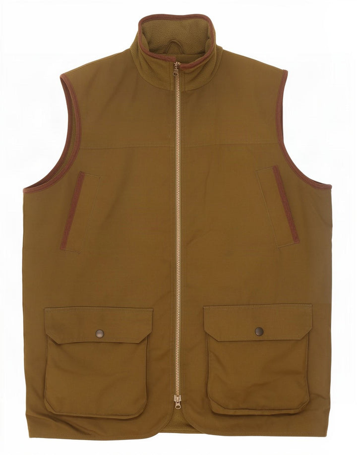 Bonart Mens Utility Gilet UK 40 Large Kaki Poliester